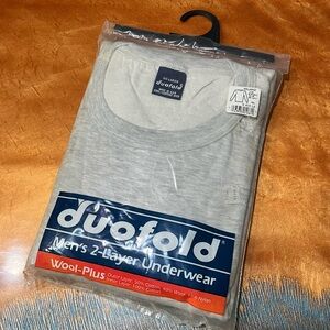 New Vintage duofold Wool Baselayer top XXL gray long sleeve NOS Made in USA